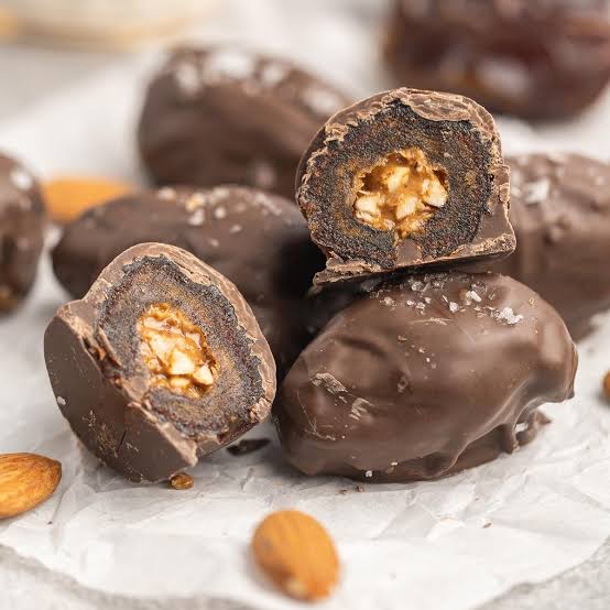 Chocolate Covered Stuffed Dates